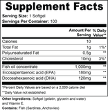 Omega-3 EPA 180mg + DHA 120mg